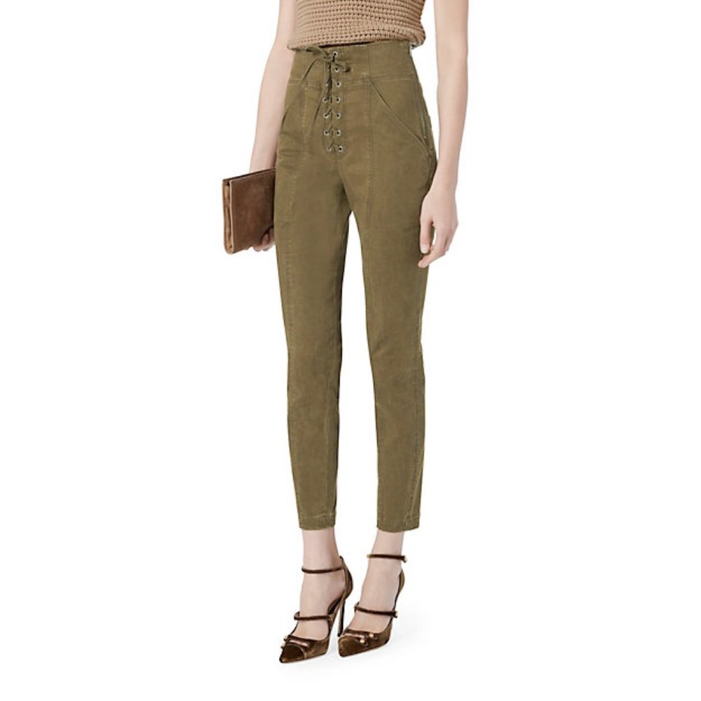 A.L.C. KYLE LACE-UP PANTS - NWT - SZ 2 - HIGH WAIST